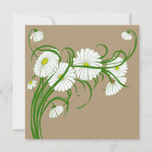 Vintage Gerber Daisy Blume Frühjahrseinladung