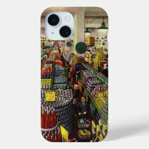 Vintage Geschäft Supermarkt, Lebensmittel und Getr Case-Mate iPhone Hülle