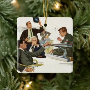 Vintage-Geschäft, Treffen mit leitenden Angestellt Keramikornament