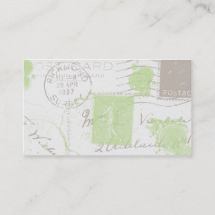 Vintage Geschäfts-Visitenkarten der Poststempel-I Visitenkarte