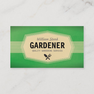 Vintage-Geschäftskarten für Gärtner Visitenkarte