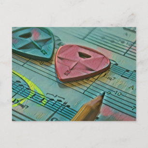 Vintage-Geschenk für einen Gitarristen Postkarte