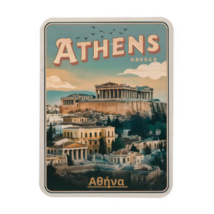 Vintage Geschenke der Hauptstadt von Athen Magnet