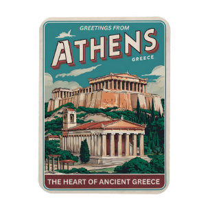 Vintage Geschenke der Hauptstadt von Athen Magnet