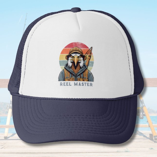 Vintage Geschenke für den Eagle-Vater Truckerkappe (Vintage Eagle Retirement Gifts for Fisherman Dad)