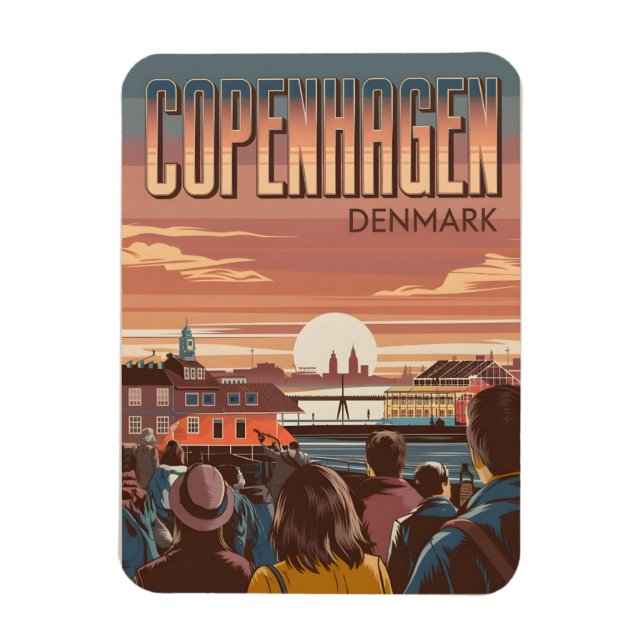 Vintage Geschenke von Kopenhagen Magnet (Vertikal)
