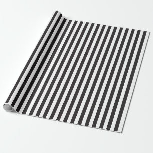 Vintage-Geschenkpapier Schwarz Weiß Streifen Geschenkpapier