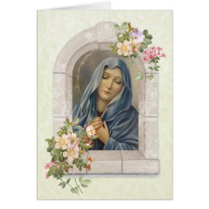 Vintage gesegnete traurige Mutter Jungfrau-Marys