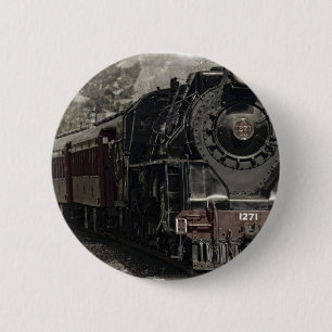 Vintage Gestaltung des Zuges Button