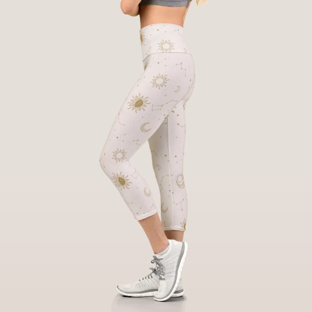 Vintage Gestaltungsmuster Capri Leggings (Links)