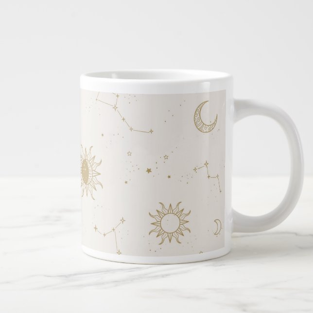 Vintage Gestaltungsmuster Jumbo-Tasse (Rechts)