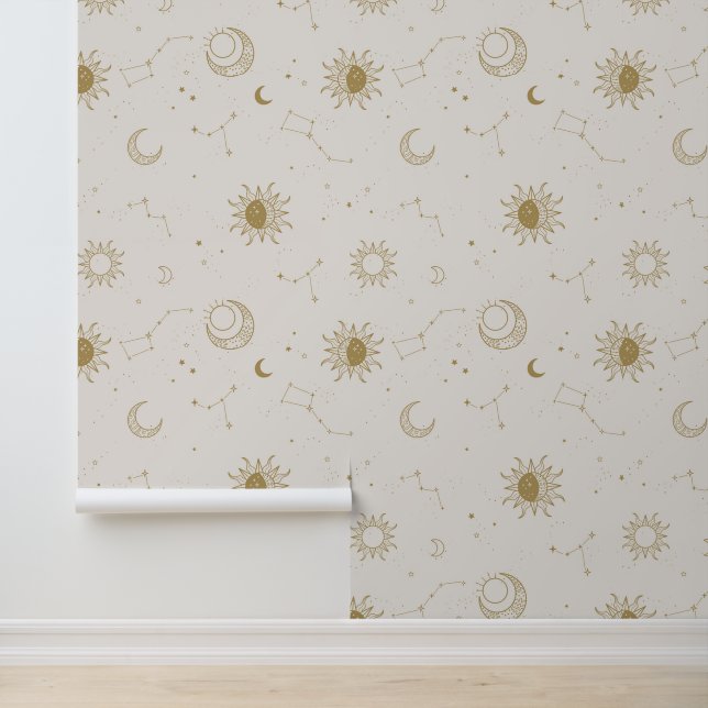 Vintage Gestaltungsmuster Tapete (Anwendung)