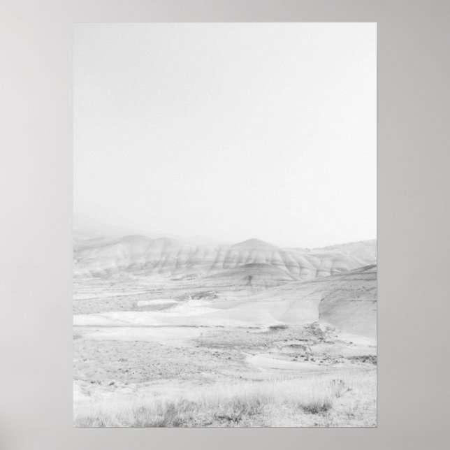 Vintage gestrichene Berge bemalt Hills Poster (Vorne)