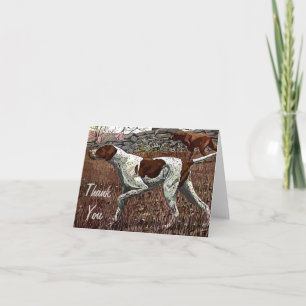 Vintage gestrichene Zeiger Danke Notizkarte