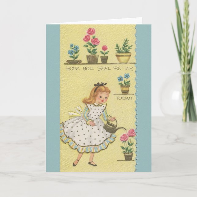 Vintage Get Well-Card Karte (Vorderseite)