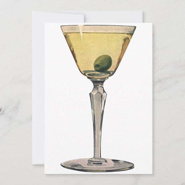 Vintage Getränke Getränke, Martini-Cocktail (Vorderseite)