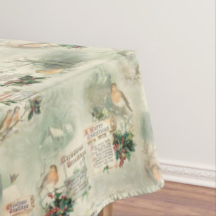 Vintage Gewänder und Weihnachtsgrüße Tischdecke