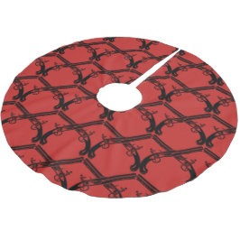 Vintage Gewehre Polyester Weihnachtsbaumdecke