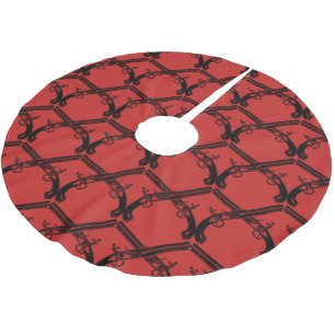 Vintage Gewehre Polyester Weihnachtsbaumdecke
