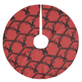 Vintage Gewehre Polyester Weihnachtsbaumdecke