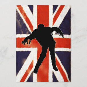 Vintage Gewerkschafts-Jack-Zombie-Thema-Party Einladung