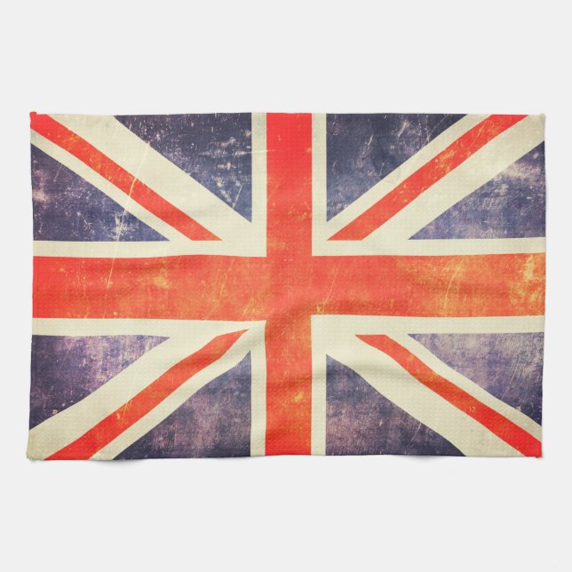 Vintage Gewerkschafts-Jackflagge Küchentuch (Horizontal)