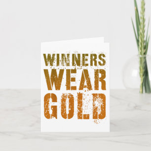 Vintage Gewinner tragen Gold Cheer Summer Camp War Karte