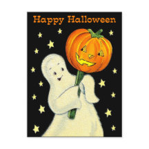 Vintage Ghost-Einladung Postkarte
