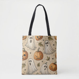 Vintage Ghosts & Pumpkins Halloween-Muster Tasche