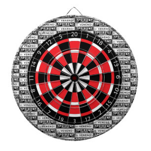 Vintage-Giftetiketten Dartscheibe