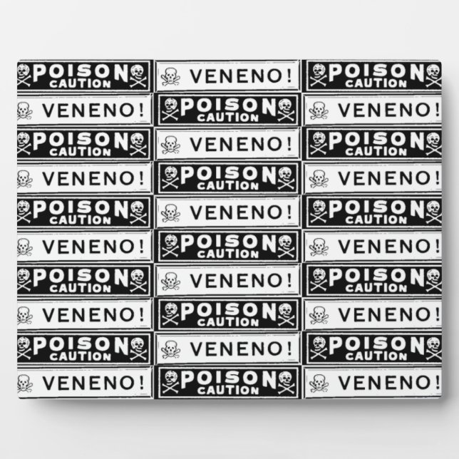 Vintage-Giftlabels Fotoplatte (Vorderseite)