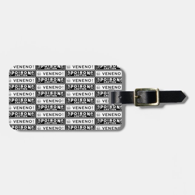 Vintage-Giftlabels Gepäckanhänger (Vorderseite horizontal)