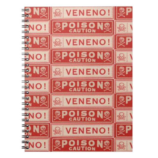 Vintage Giftmarkierungen Notizblock (Vorderseite)