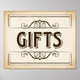 Vintage GIFTS-Signatur Poster