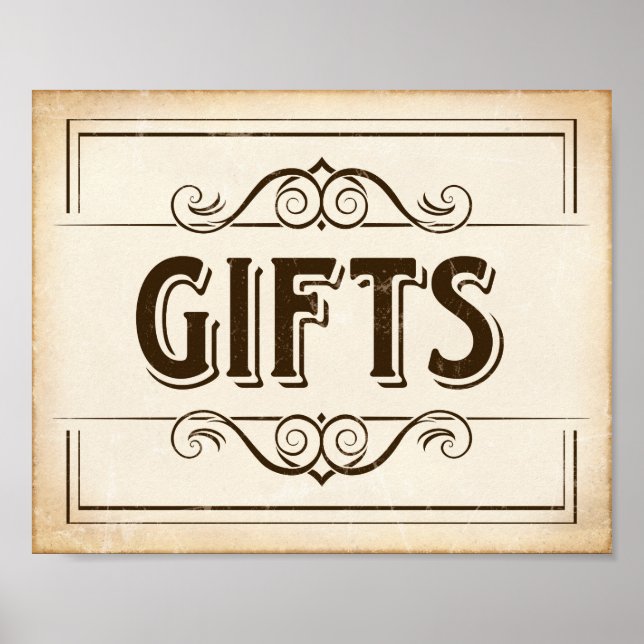 Vintage GIFTS-Signatur Poster (Vorne)