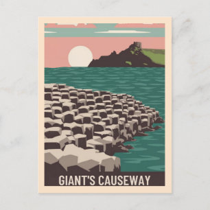 Vintage Giganten Causeway Antrim Coast Irland Postkarte