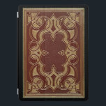 Vintage Gilt Ornamental Book Cover<br><div class="desc">Historisches französisches Buchcover-Design ca. 1908 mit vergoldetem Dekor auf Rostleder. Anmerkung: Skulptierte, eingravierte, geprägte und dimensionale Effekte, geschichtete, gealterte oder erodierte Erscheinung, Texturen und Schatten digital erzielt. Das eigentliche Produkt hat eine glatte Oberfläche und die Lederstruktur wird simuliert. Die Hintergrundfarbe kann bearbeitet werden.</div>