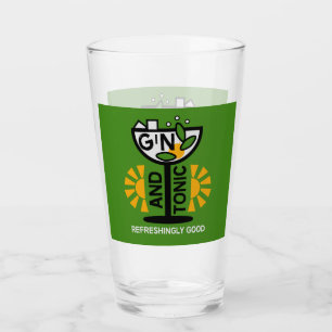 Vintage Gin- und Tonkunst Glas