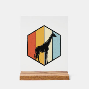 Vintage-Giraffe-Geometrisches-Safari-Vector-Shirt_ Acrylschild