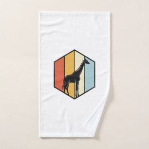 Vintage-Giraffe-Geometrisches-Safari-Vector-Shirt_ Handtuch
