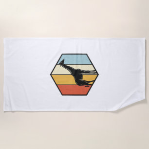 Vintage-Giraffe-Geometrisches-Safari-Vector-Shirt_ Strandtuch
