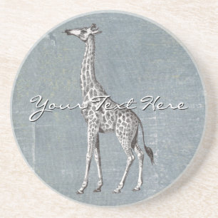 Vintage Giraffe Getränkeuntersetzer