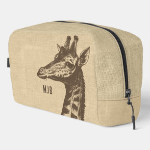 Vintage Giraffe-Illustration Waschbeutel