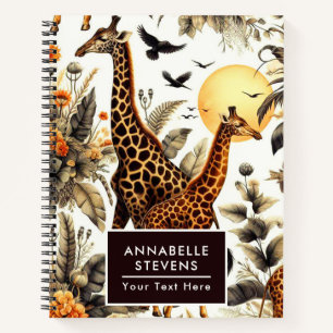 Vintage Giraffe Notizbuch