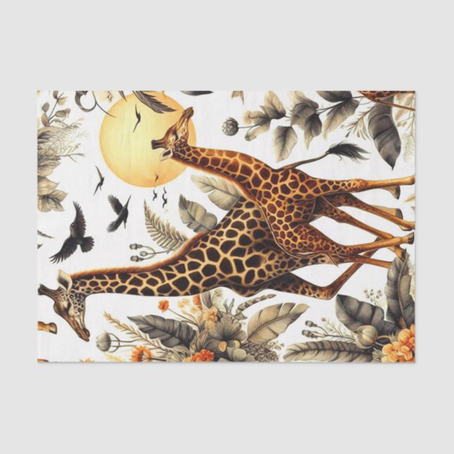 Vintage Giraffe Seidenpapier (Vorderseite)
