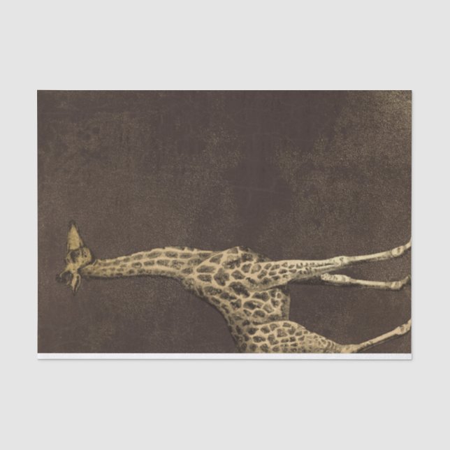 Vintage Giraffe Seidenpapier (Vorderseite)