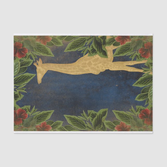 Vintage Giraffe Seidenpapier (Vorderseite)