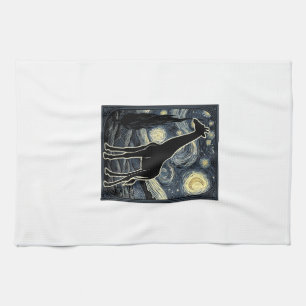 Vintage-Giraffe-Sternennacht-Gravur-Shirt_1 Geschirrtuch
