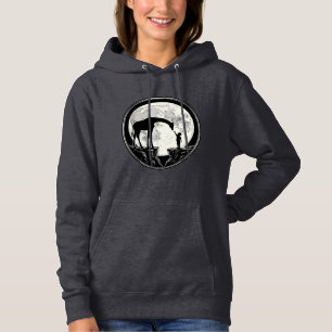 Vintage-Giraffe-und-Kind-Mond-Silhouette-Shirt_1 Hoodie