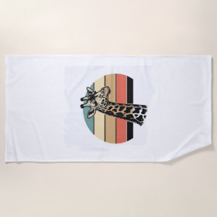 Vintage-Giraffen-Sonnenuntergang-Safari-Vector-Shi Strandtuch